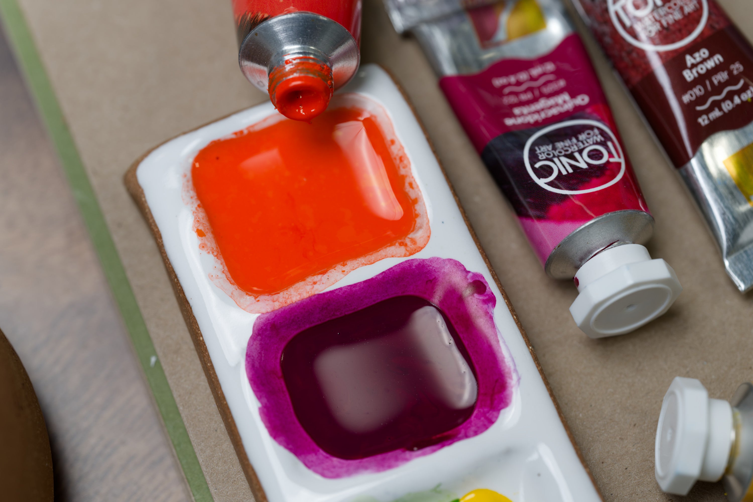 3-Well Ceramic Paint Palette
