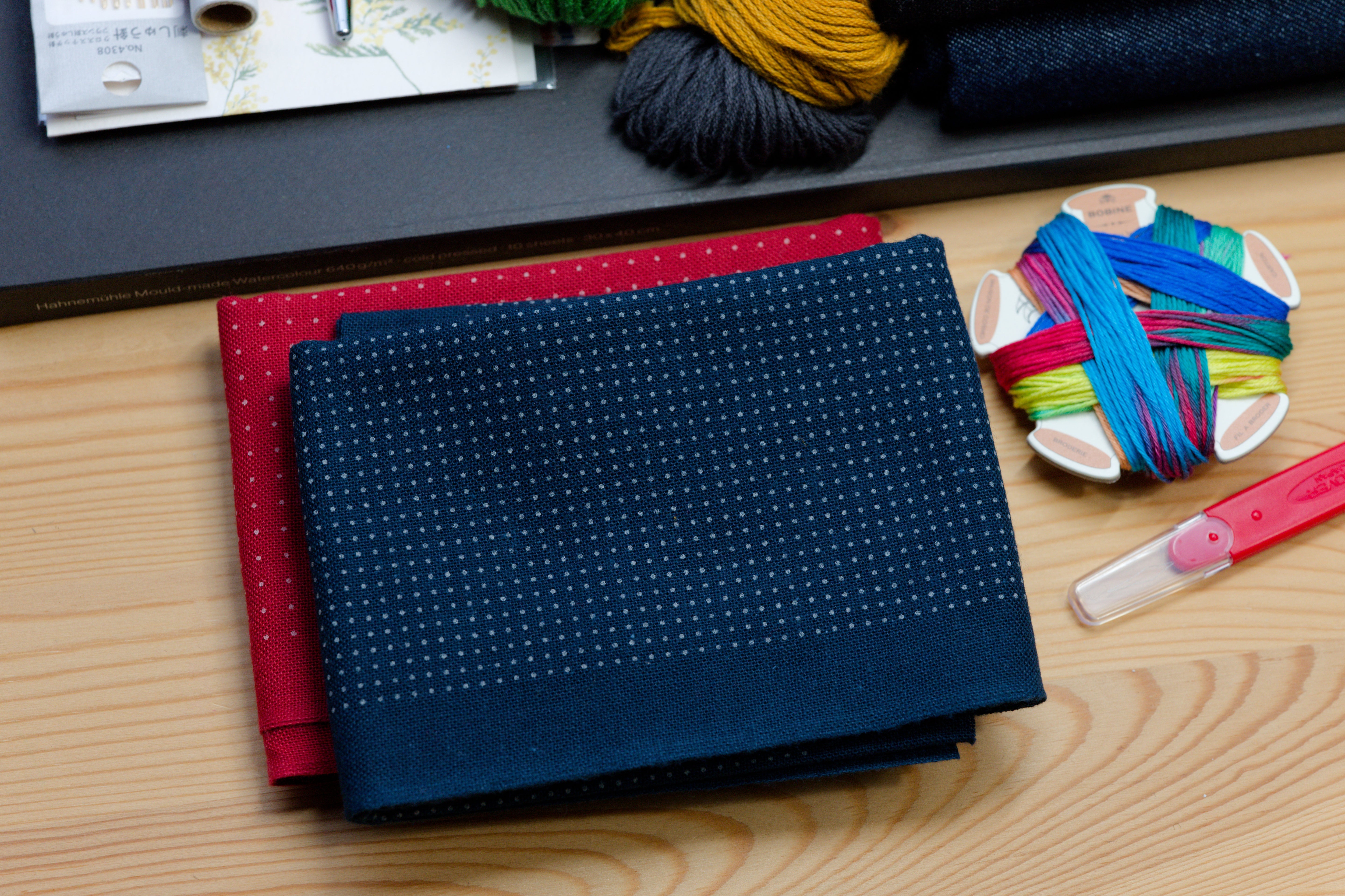 Olympus Sashiko Cloth, Water-Erasable Dot Grid