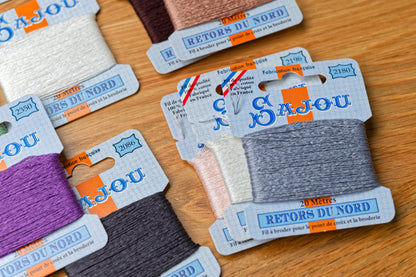 Retors du Nord Embroidery Floss, 12 Pastel Colors