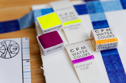 CfM Watercolor Half Pan, Fluorescent Yellow