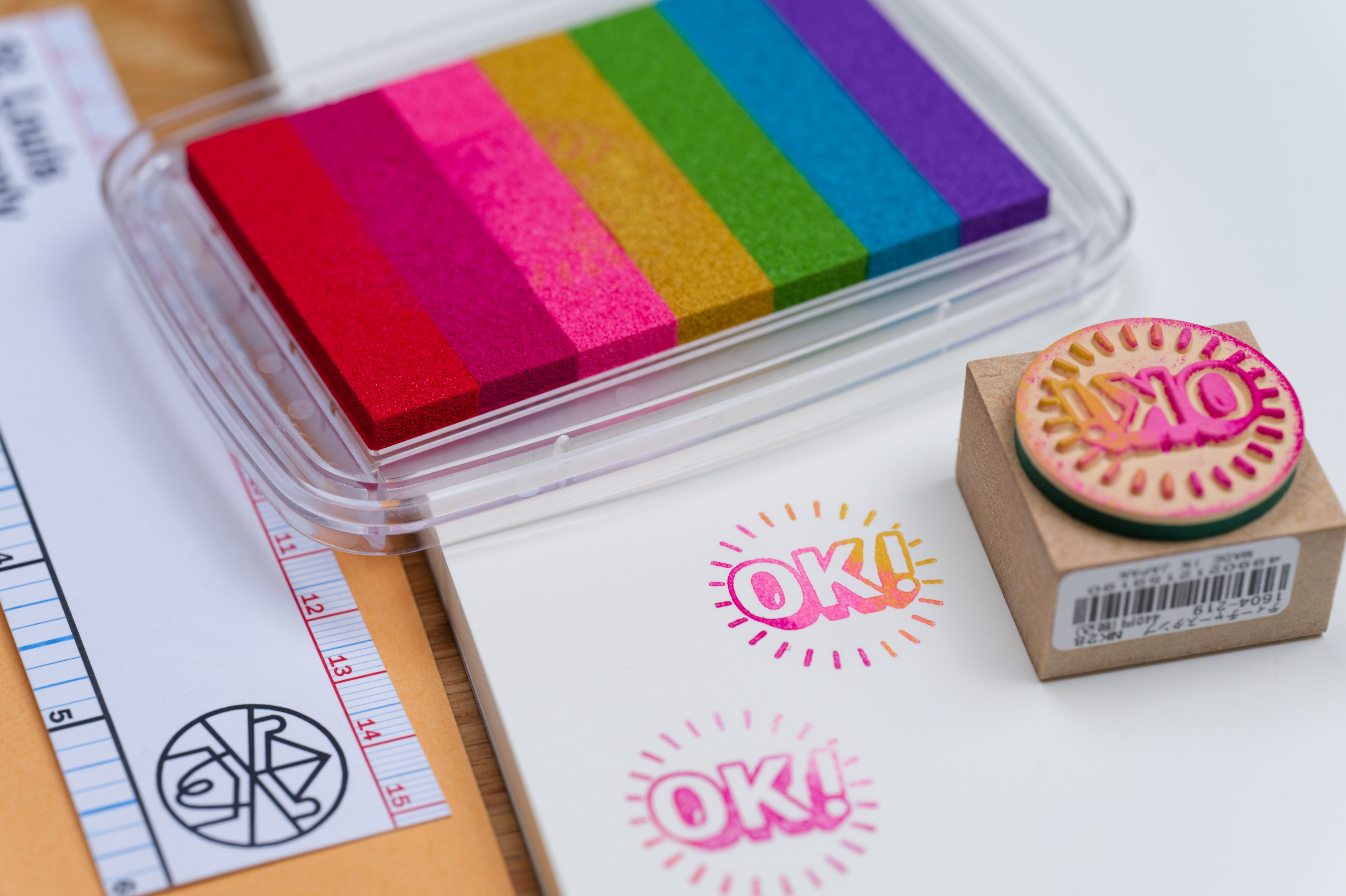 'OK!' Rubber Stamp, 1.25"