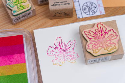 Flower Rubber Stamp, 1.8"