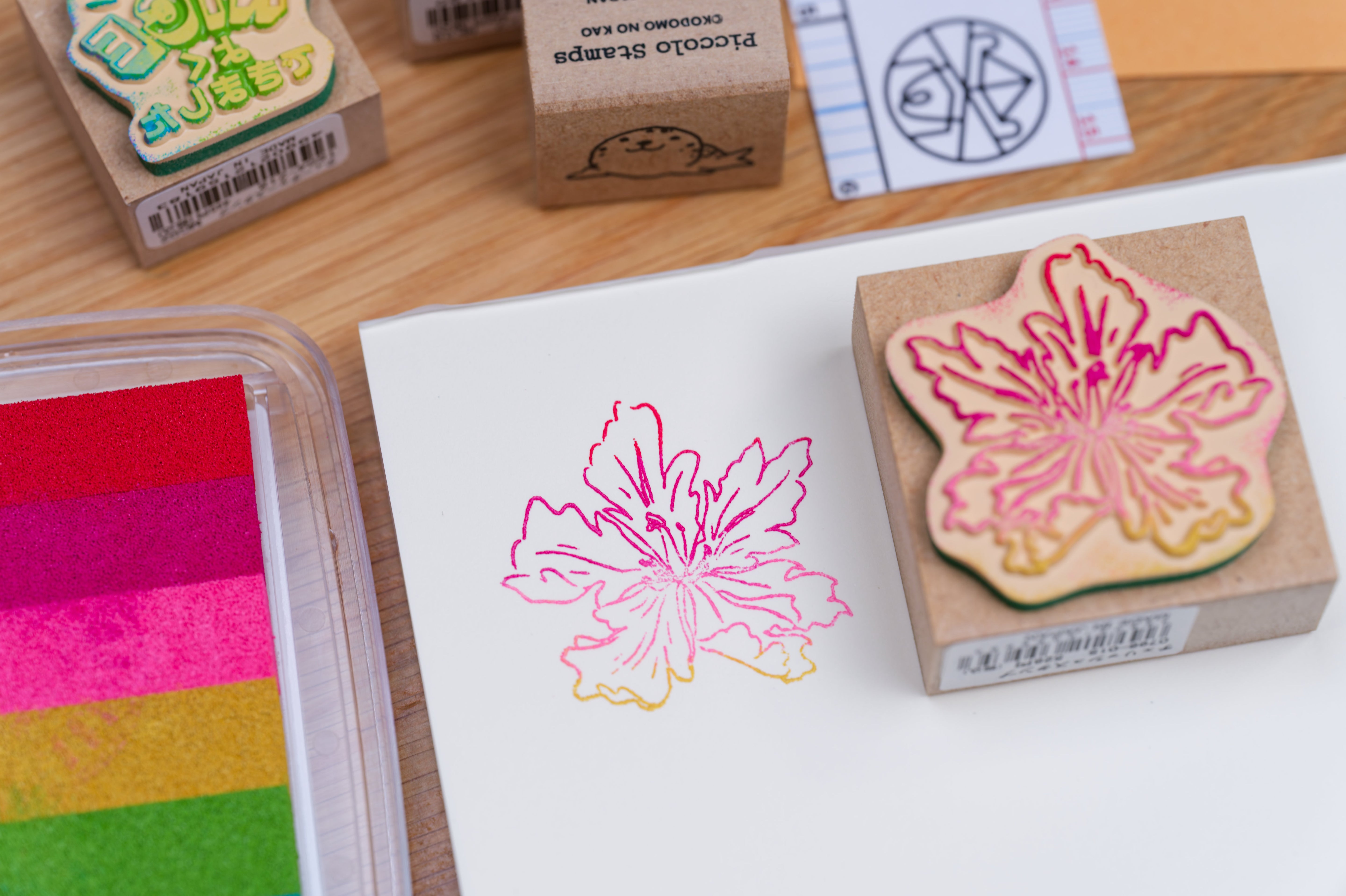 Flower Rubber Stamp, 1.8"