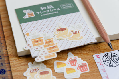 Washi Sticker Set, Coffee Shop