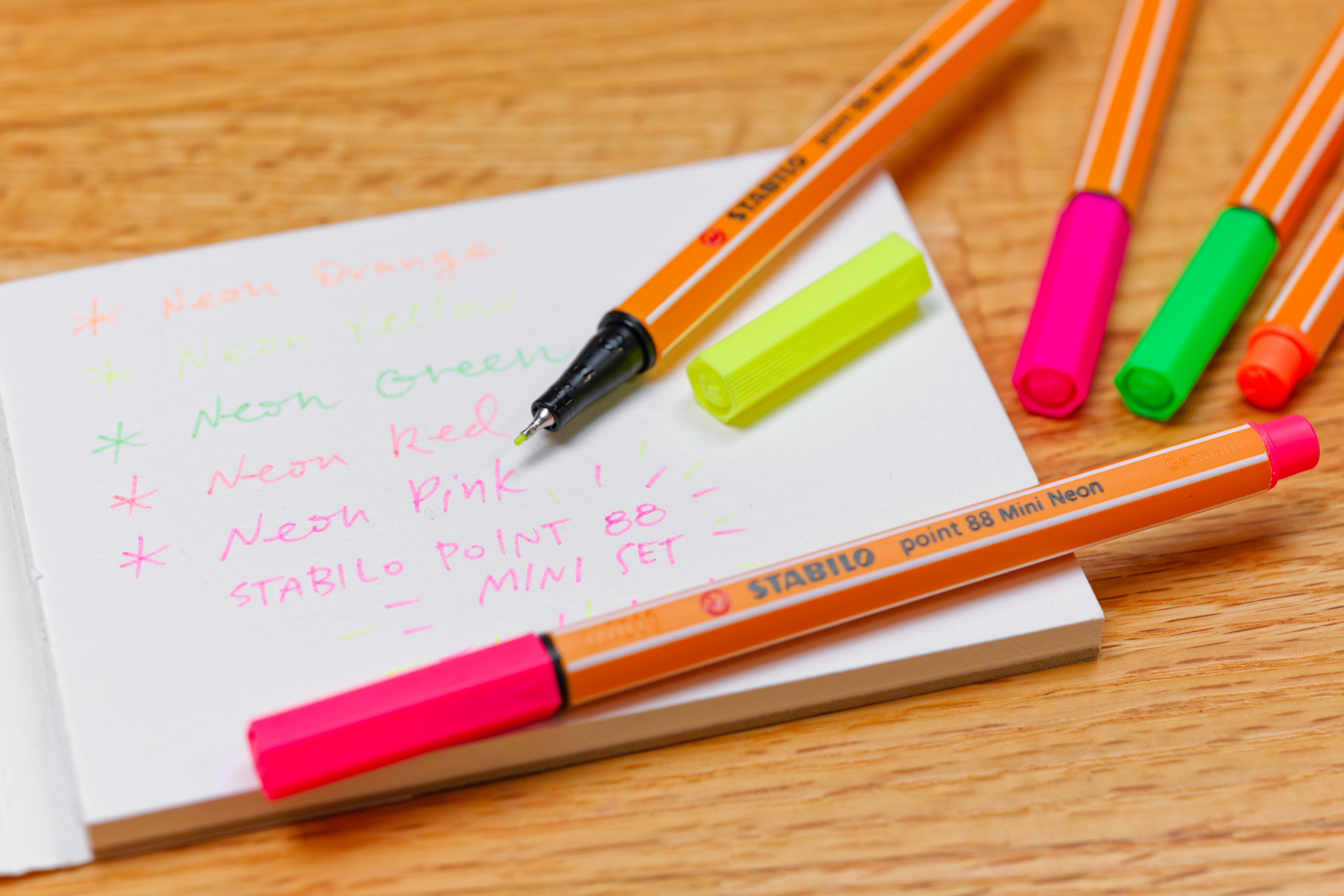 Point 88 Fineliner Pens, Mini Neon Pack