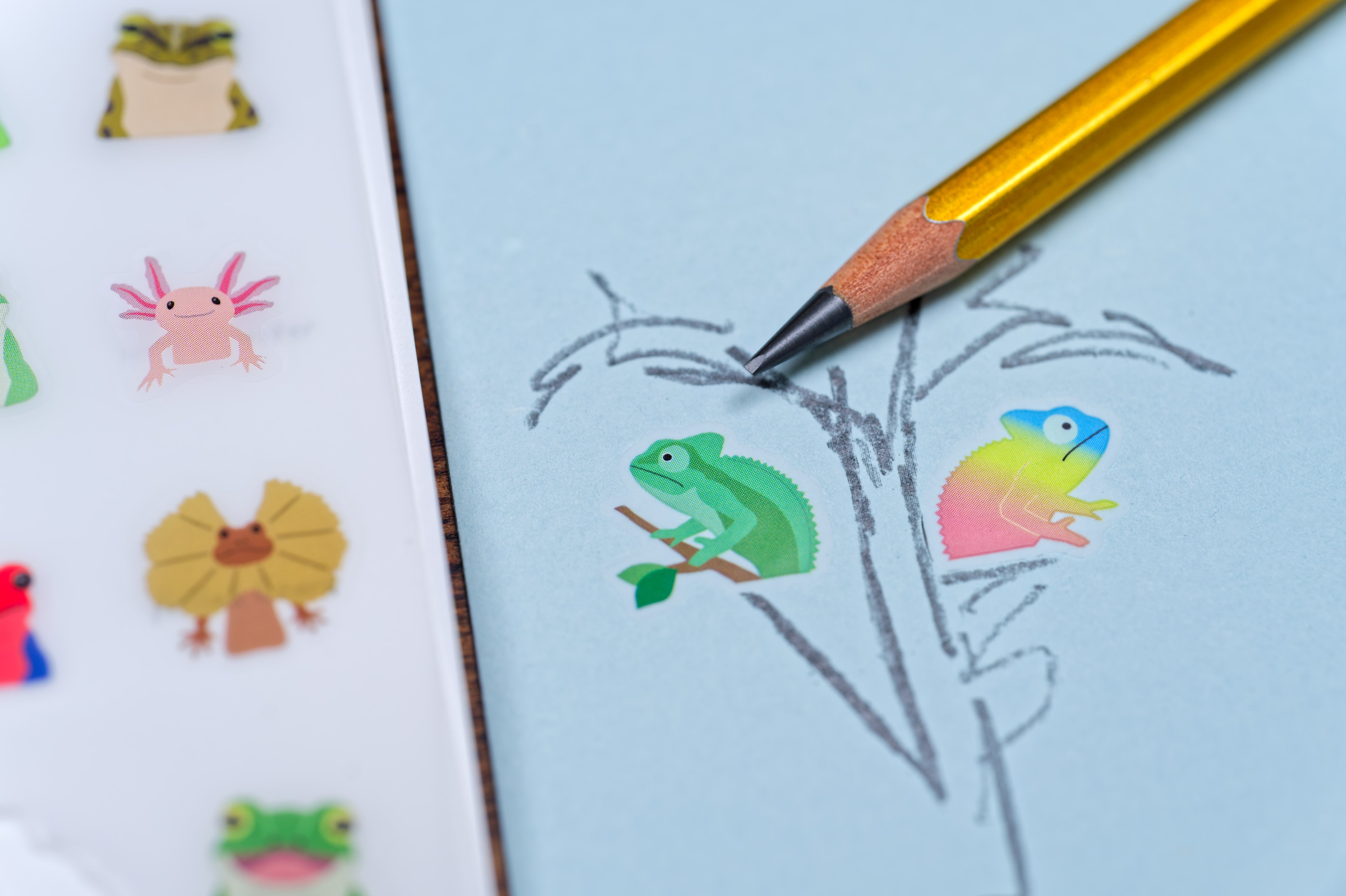 Die-Cut Animal Sticker Sheet (Reptiles)