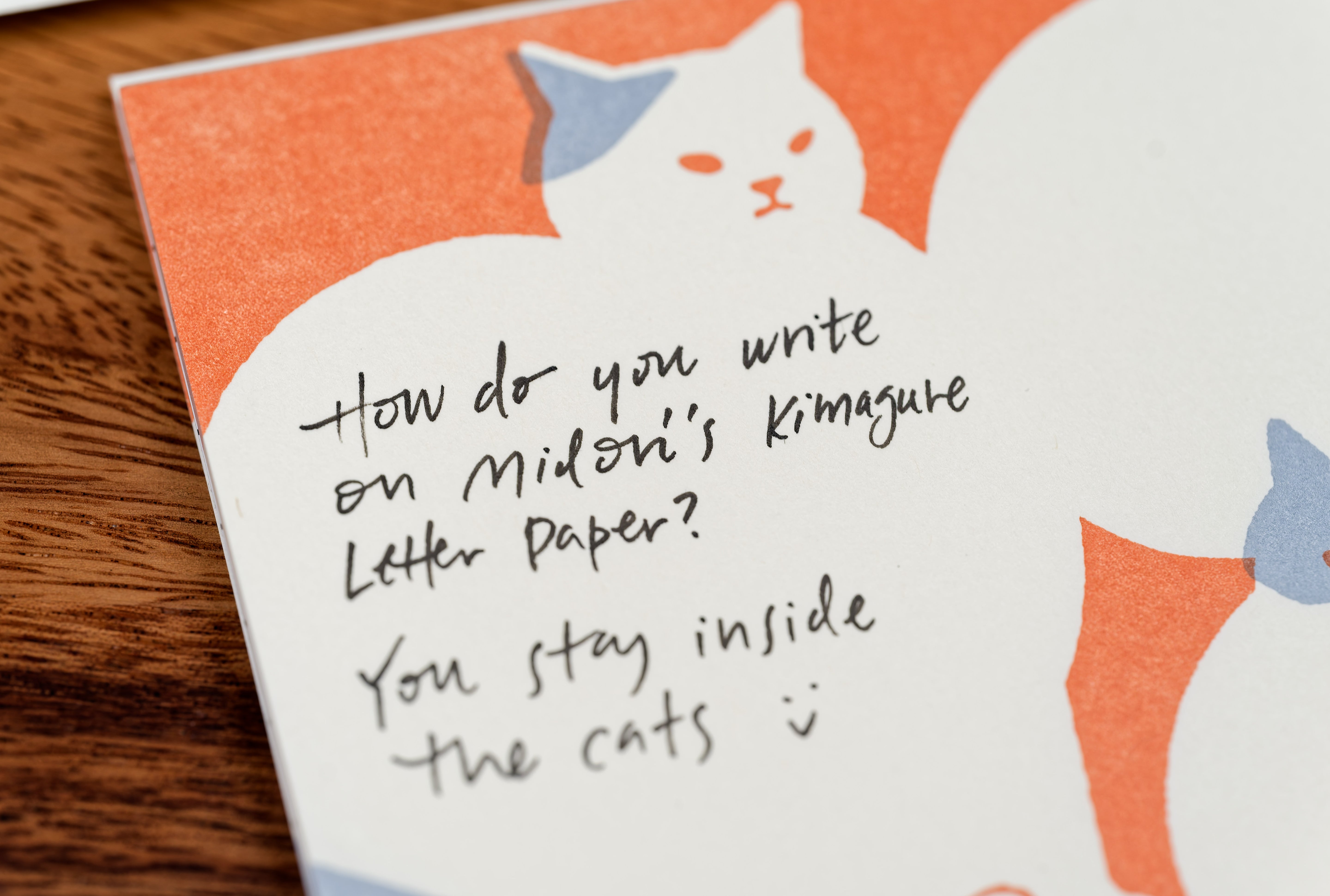 Kimagure Letter Pad, White Cats