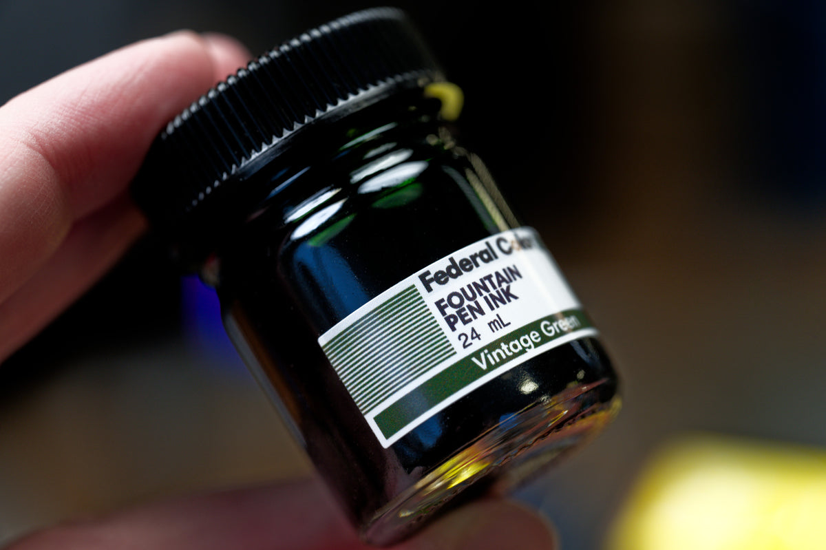 Federal Fountain Pen Ink, 24 mL, Vintage Green