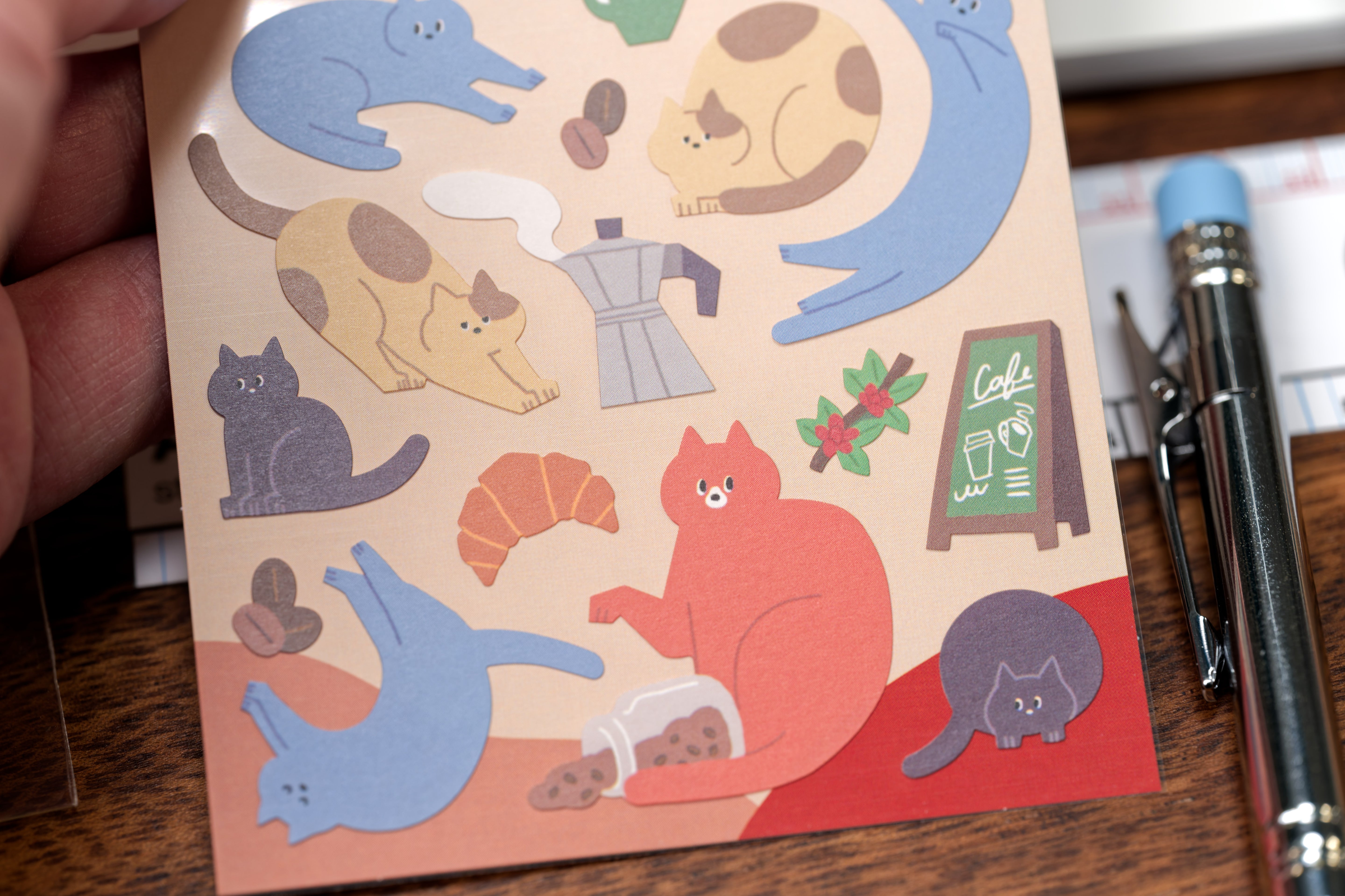 Peppy Animals Sticker Sheet — Cafe Cats