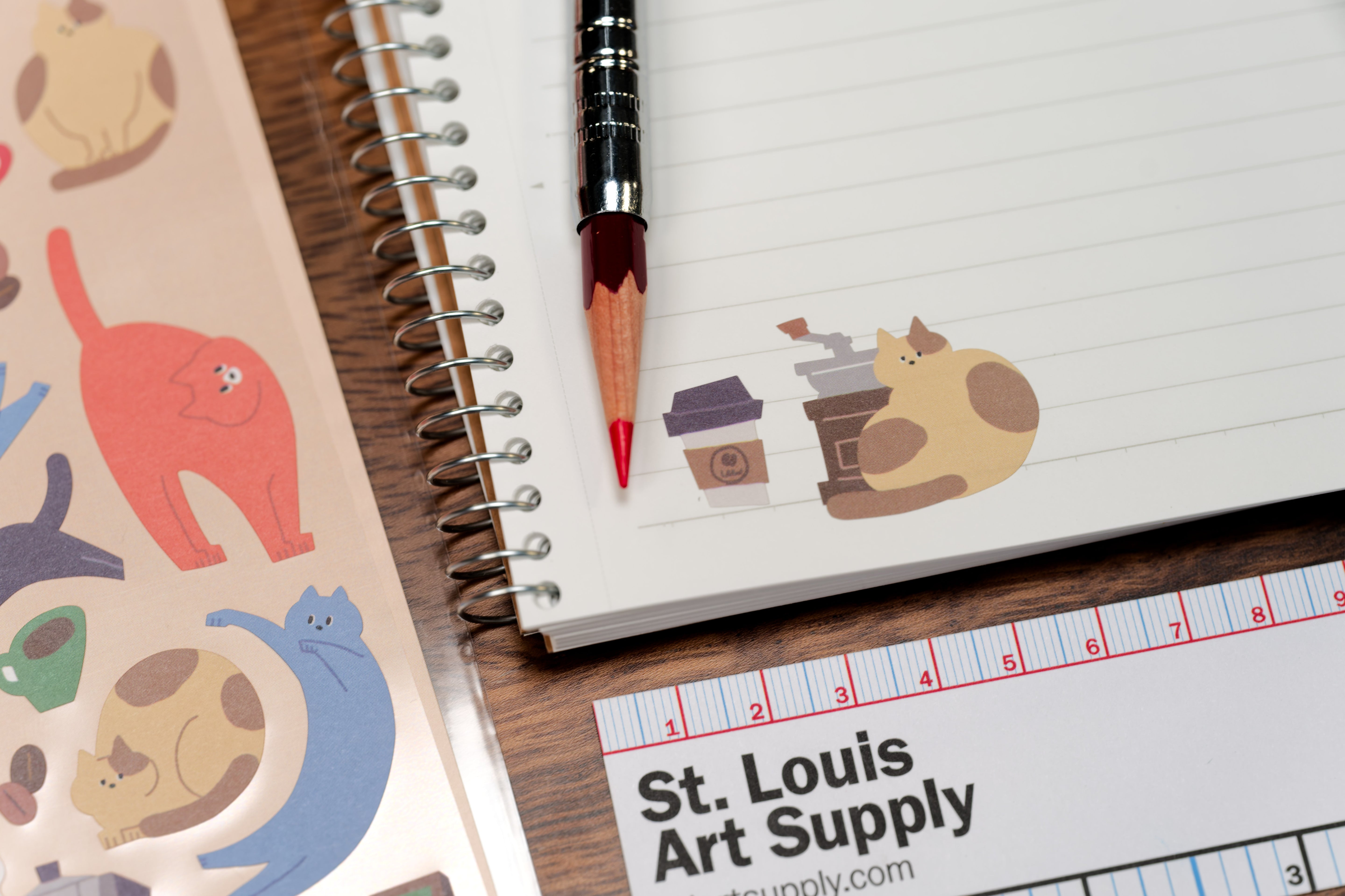 Peppy Animals Sticker Sheet — Cafe Cats