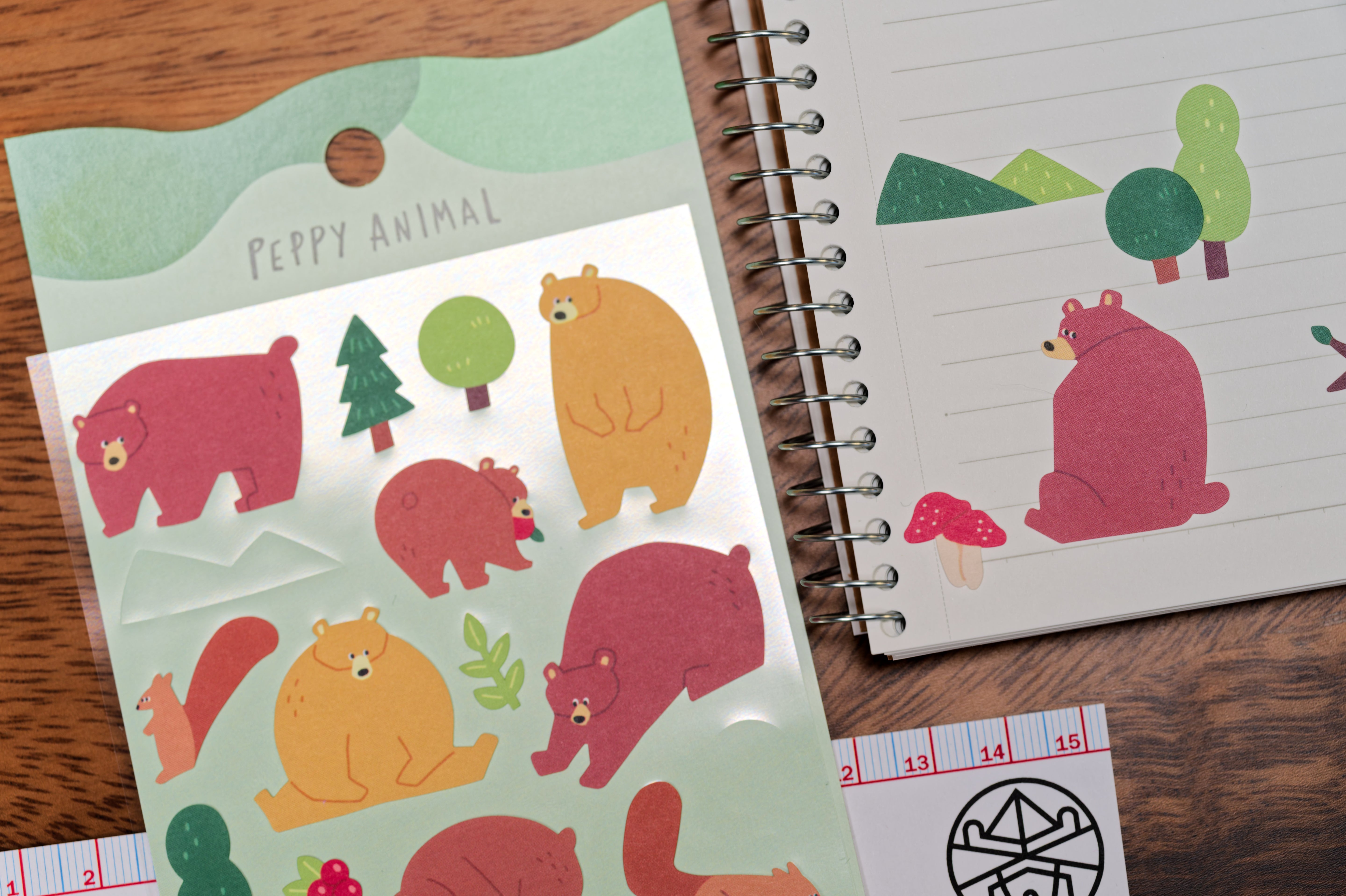 Peppy Animals Sticker Sheet — Bears