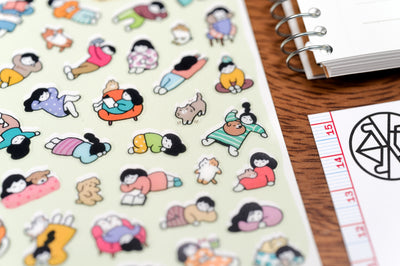 Lounging Girls Sticker Sheet