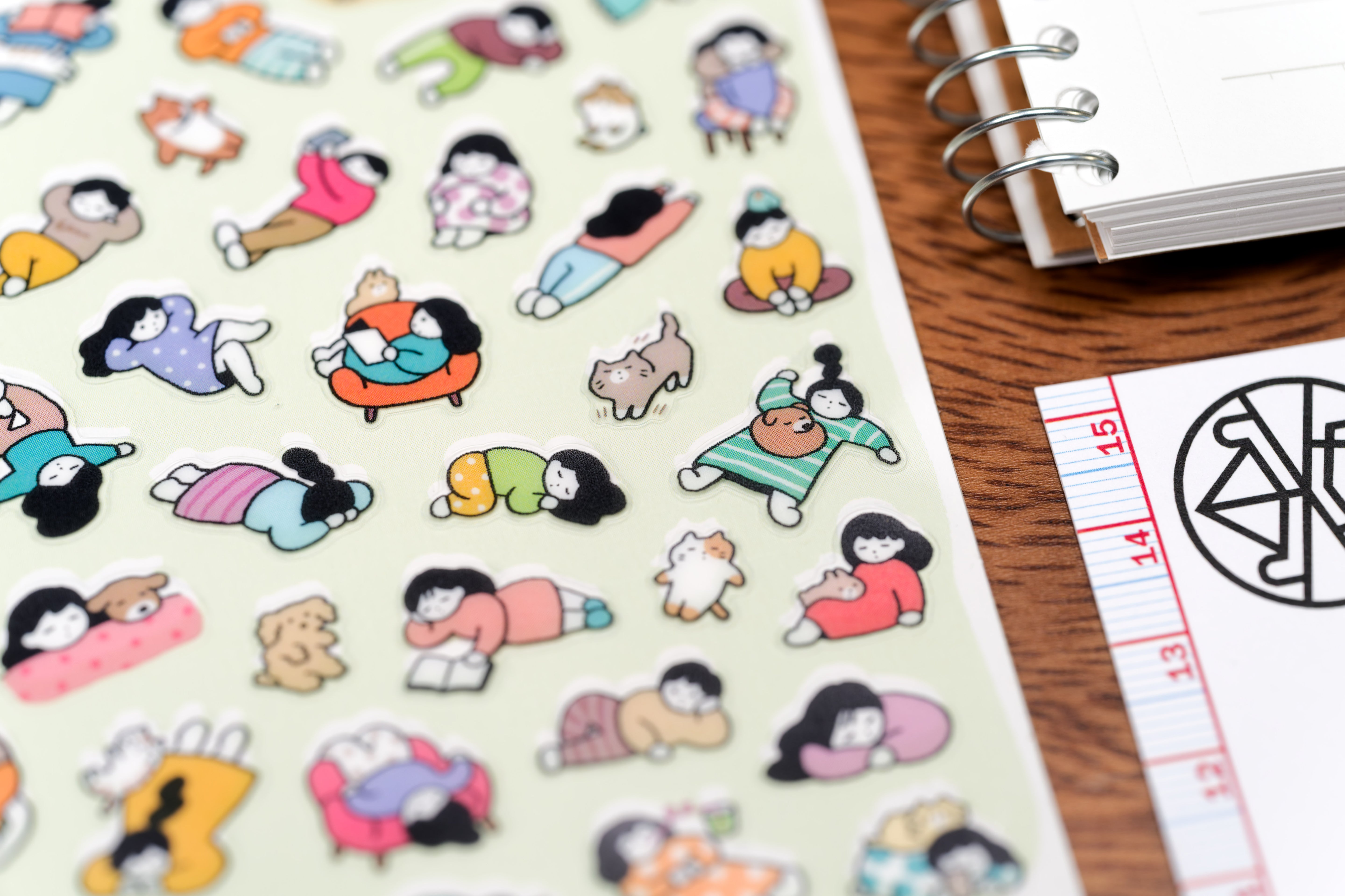 Lounging Girls Sticker Sheet