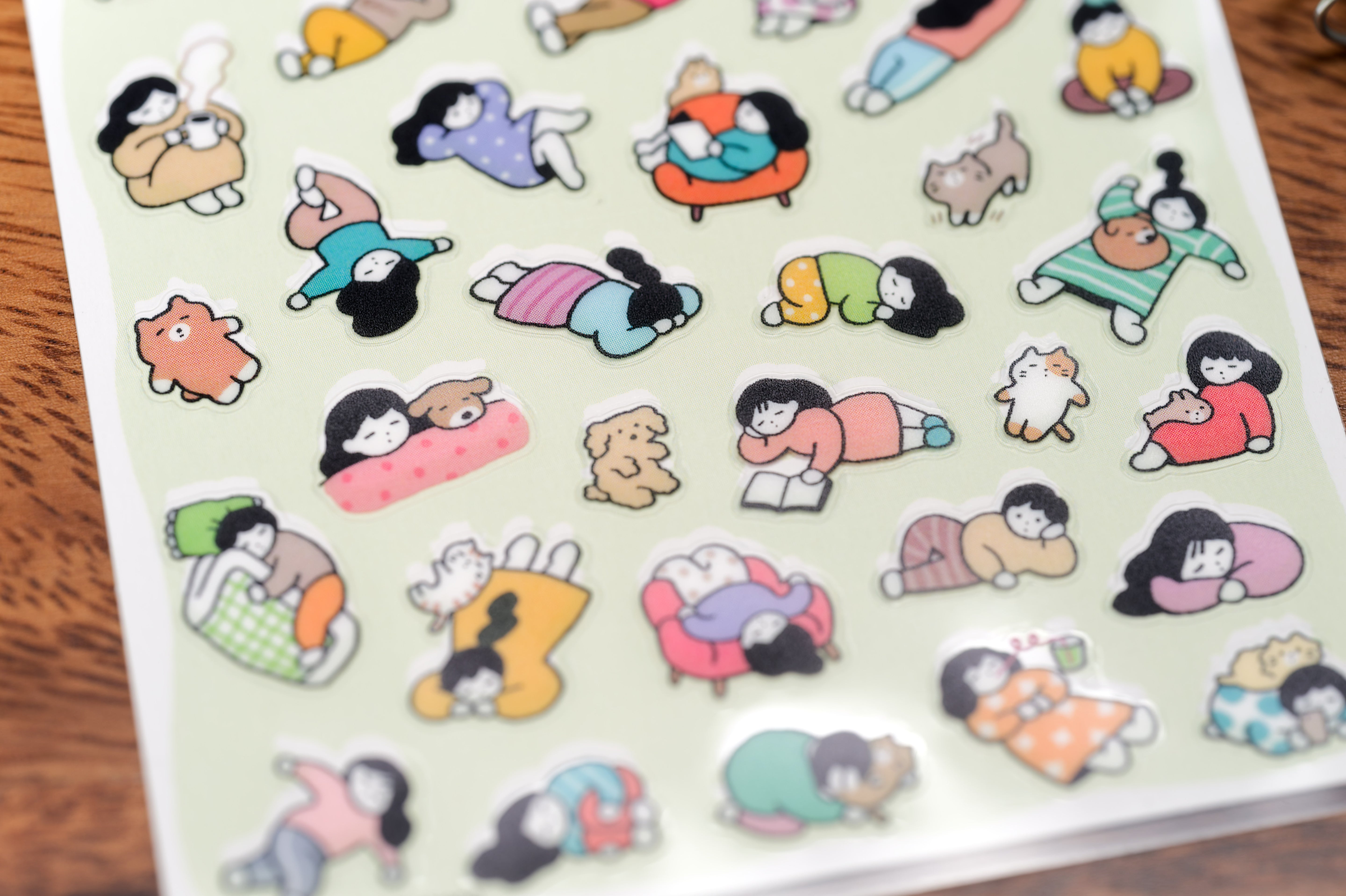 Lounging Girls Sticker Sheet