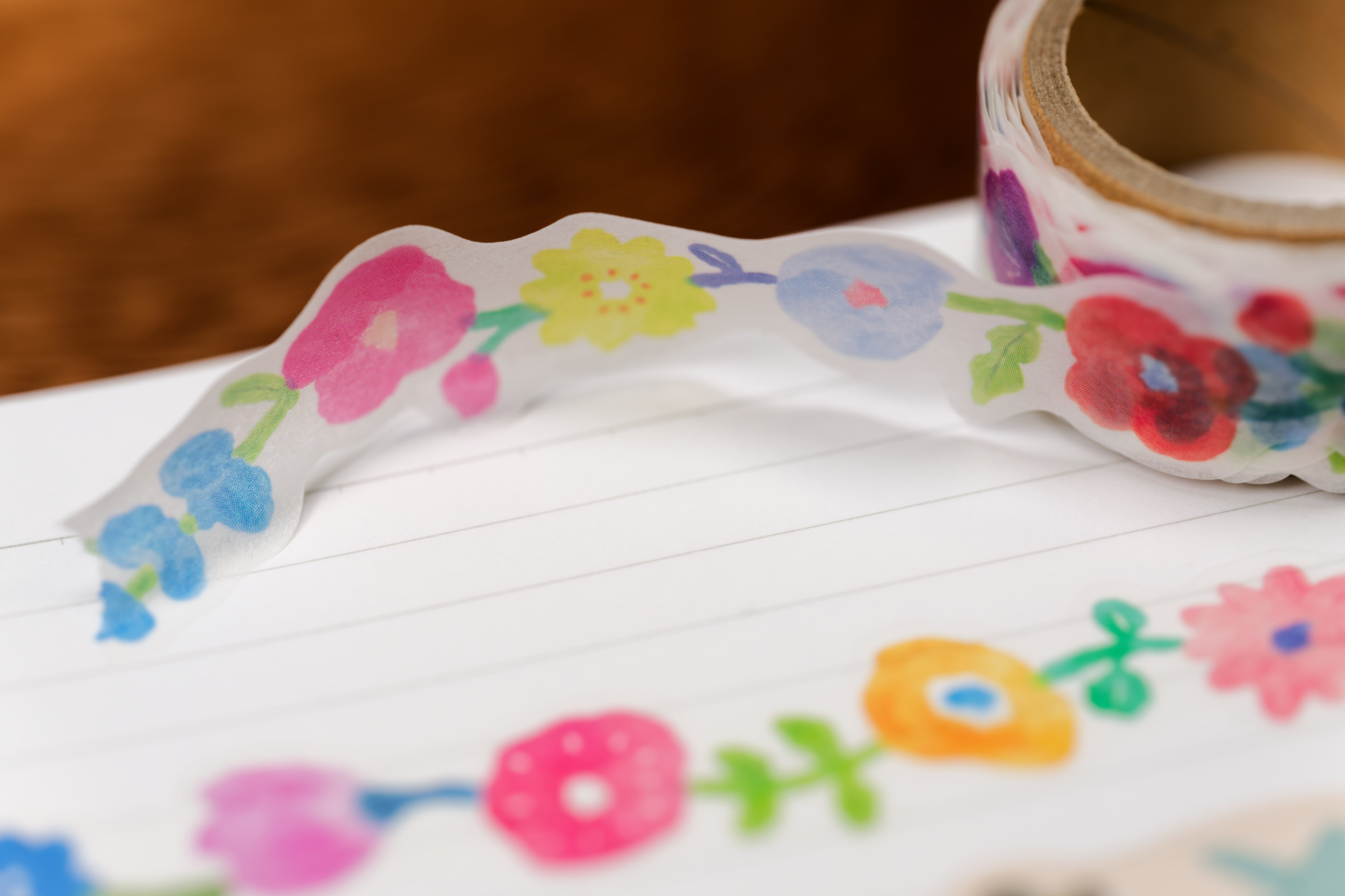 Die-Cut Washi Tape, Flower Wreath