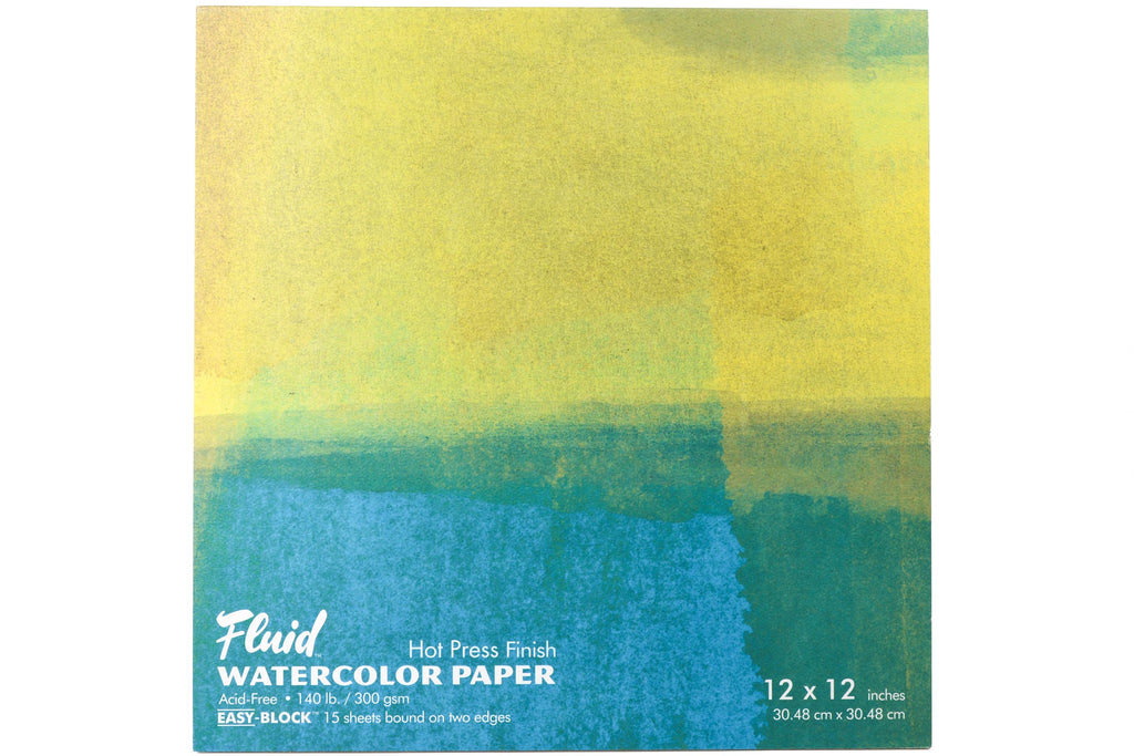 Fluid Easy-Block Watercolor Paper Block - 12 x 12, 15 Sheets 