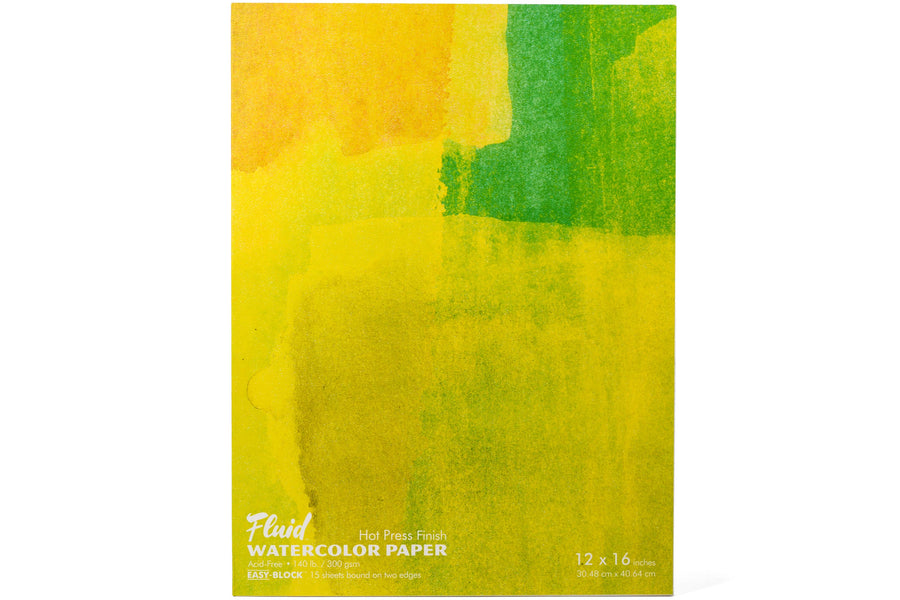 Fluid Hot Press Watercolor Paper Block 8 in. x 8 in. 15 Sheets