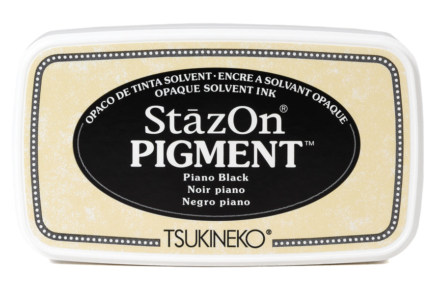 StazOn Permanent Pigment Ink Pad, Piano Black