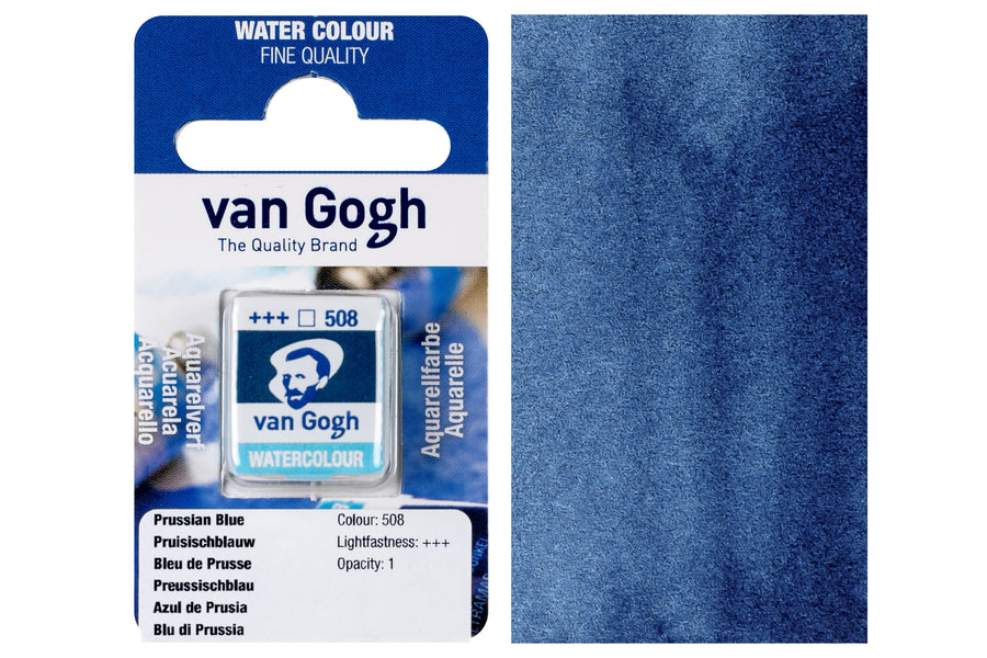 Van Gogh Watercolor Half Pan, #508 Prussian Blue