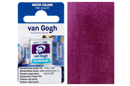 Van Gogh Watercolor Half Pan, #592 Quinacridone Purple Red