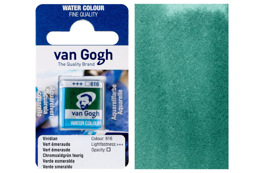 Van Gogh Watercolor Half Pan, #616 Viridian