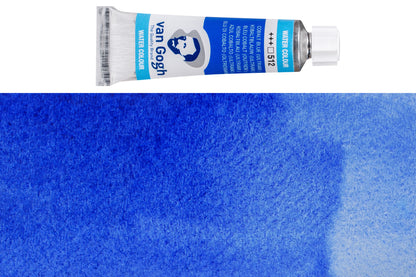 Van Gogh Watercolor, 10 mL, #512 Cobalt Blue Ultramarine