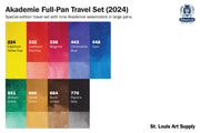 Akademie Watercolors, Full-Pan Travel Set of 9