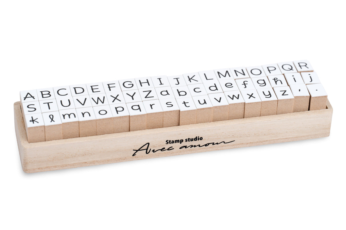 Alphabet Stamp Set, Rounded Sans Serif (54 Pieces) – St. Louis Art Supply
