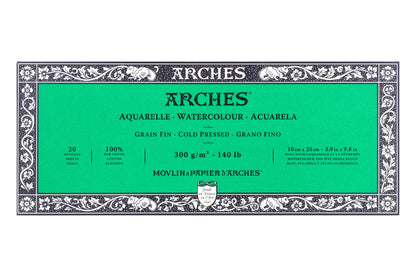Arches Watercolor Paper Block, Cold Press, 3.9" x 9.8"