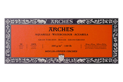 Arches Watercolor Paper Block, Rough, 3.9" x 9.8"