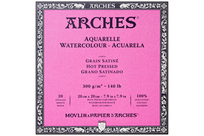 Arches Watercolor Paper Block, Hot Press, 7.9" Square