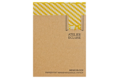 Handmade Paper Memo Block, Equinox Yellow