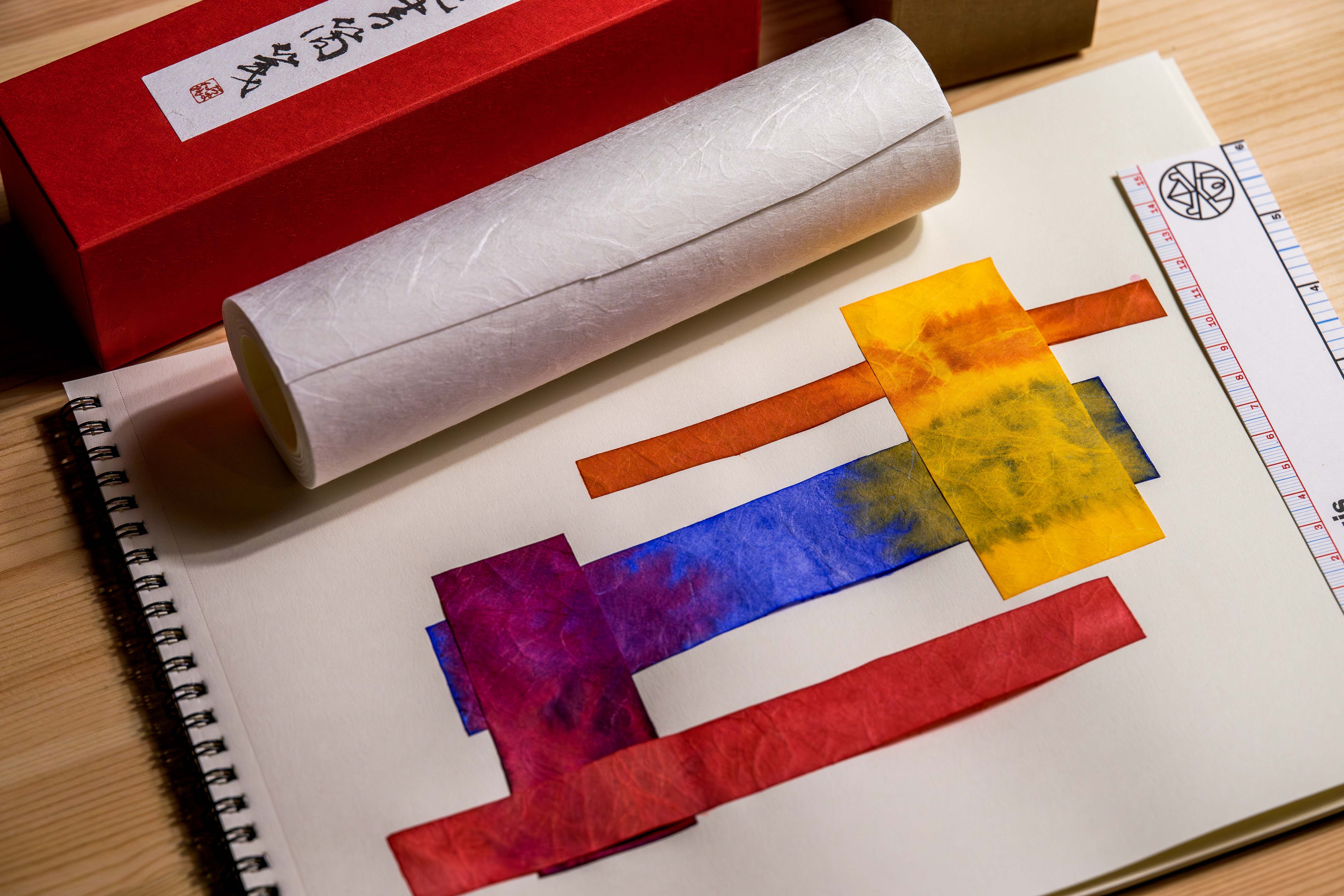 Boxed Washi Paper Scroll, Unryu (Textured)