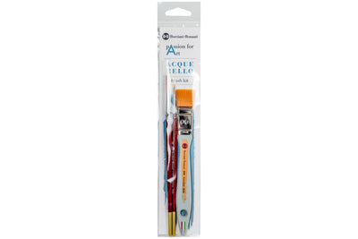 Gold Synthetic Watercolor Brushes, Set of 3