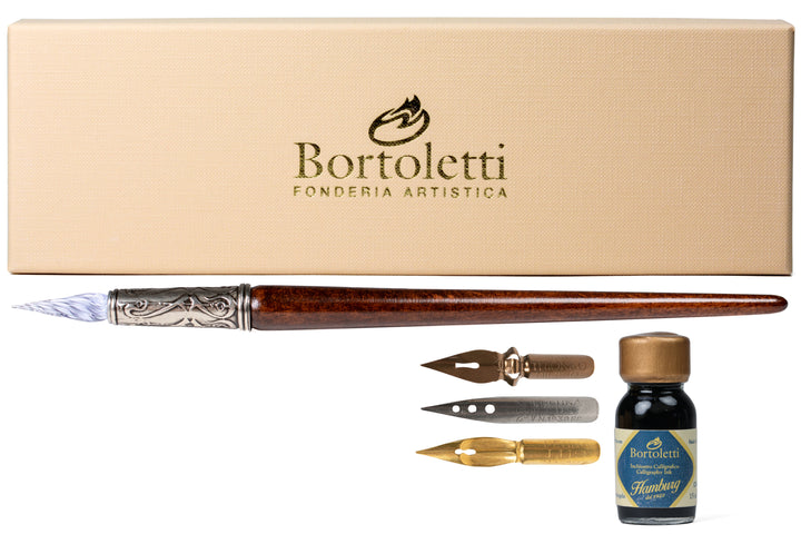 Murano Pale Blue Glass Pen Set