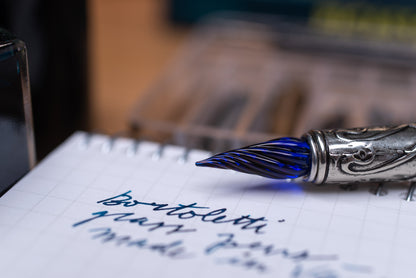 Murano Blue Glass Pen Set