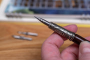 Murano Amber Glass Pen Set