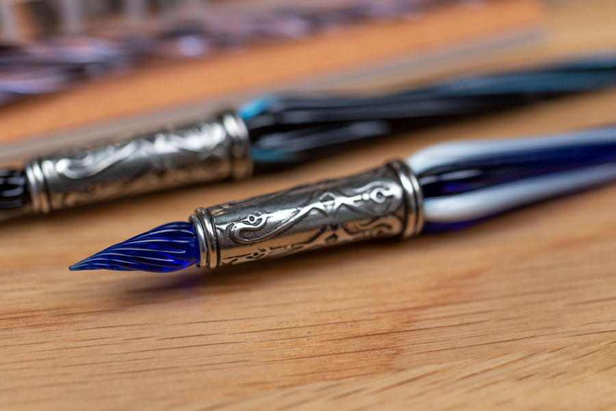 Kunisaki - Glass Dip Pen Set - Sakura Petal Glass Pen