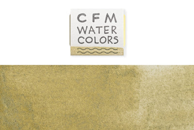 CfM Watercolor Half Pan, Green Earth Yellowish