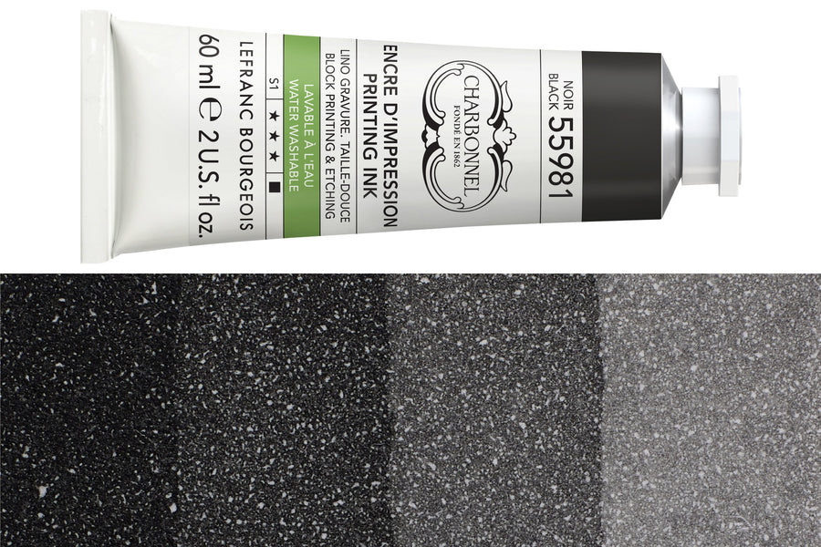 Water-Washable Oil-Based Printmaking Ink, Black 55981