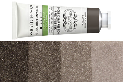 Water-Washable Oil-Based Printmaking Ink, Raw Sepia