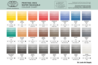 Water-Washable Oil-Based Printmaking Ink, 4 Essential Tubes