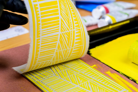 Water-Washable Oil-Based Printmaking Ink, Primrose Yellow