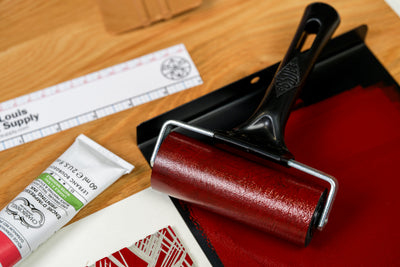 Water-Washable Oil-Based Printmaking Ink, 4 Essential Tubes