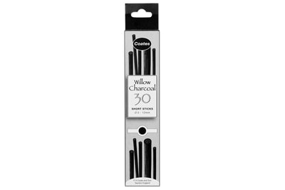 Willow Charcoal, 30 Assorted Short Sticks