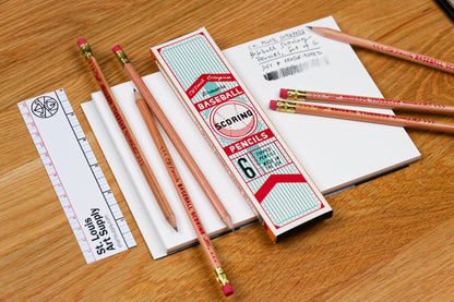 Baseball Scoring Pencils, Set of 6