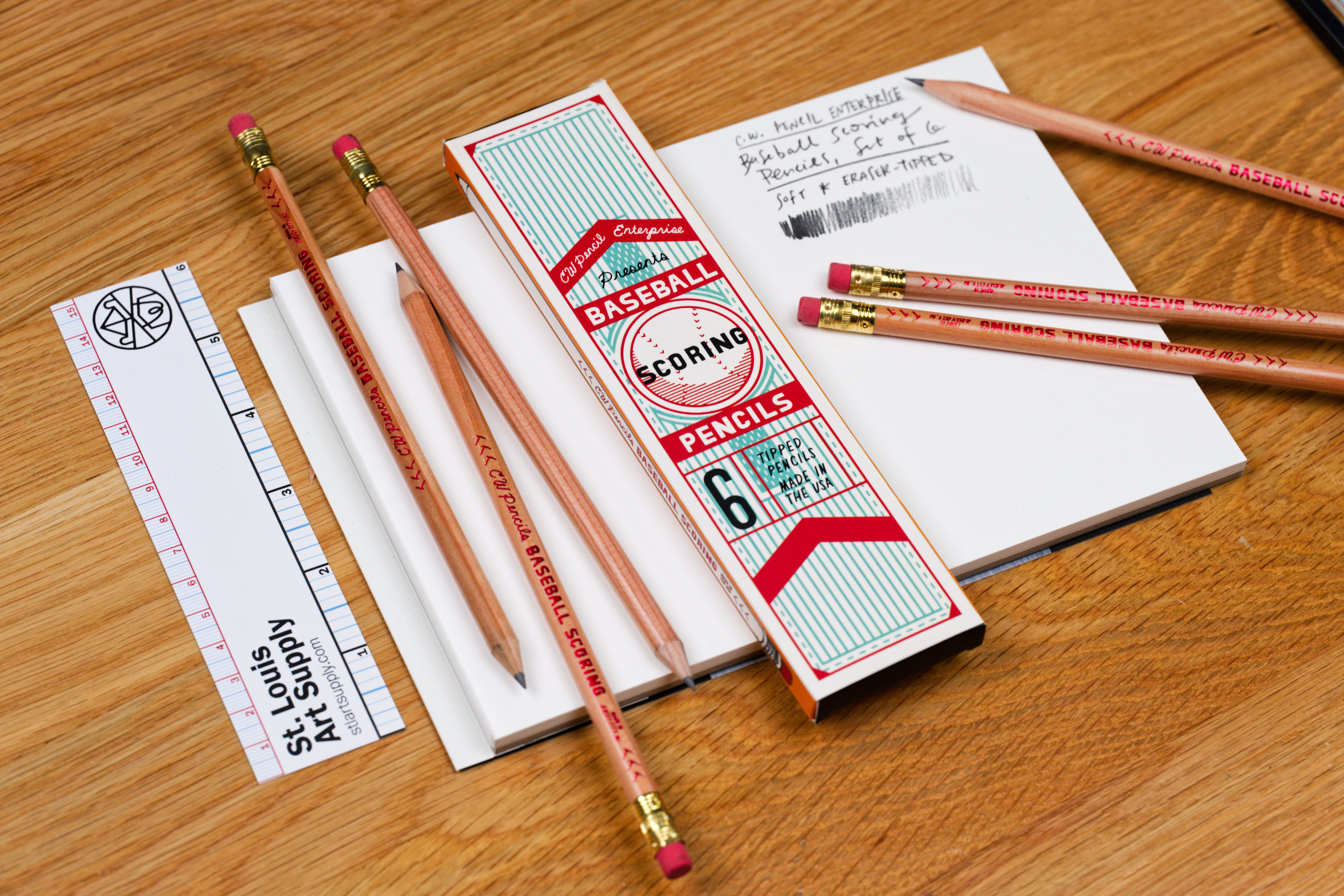 Baseball Scoring Pencils, Set of 6
