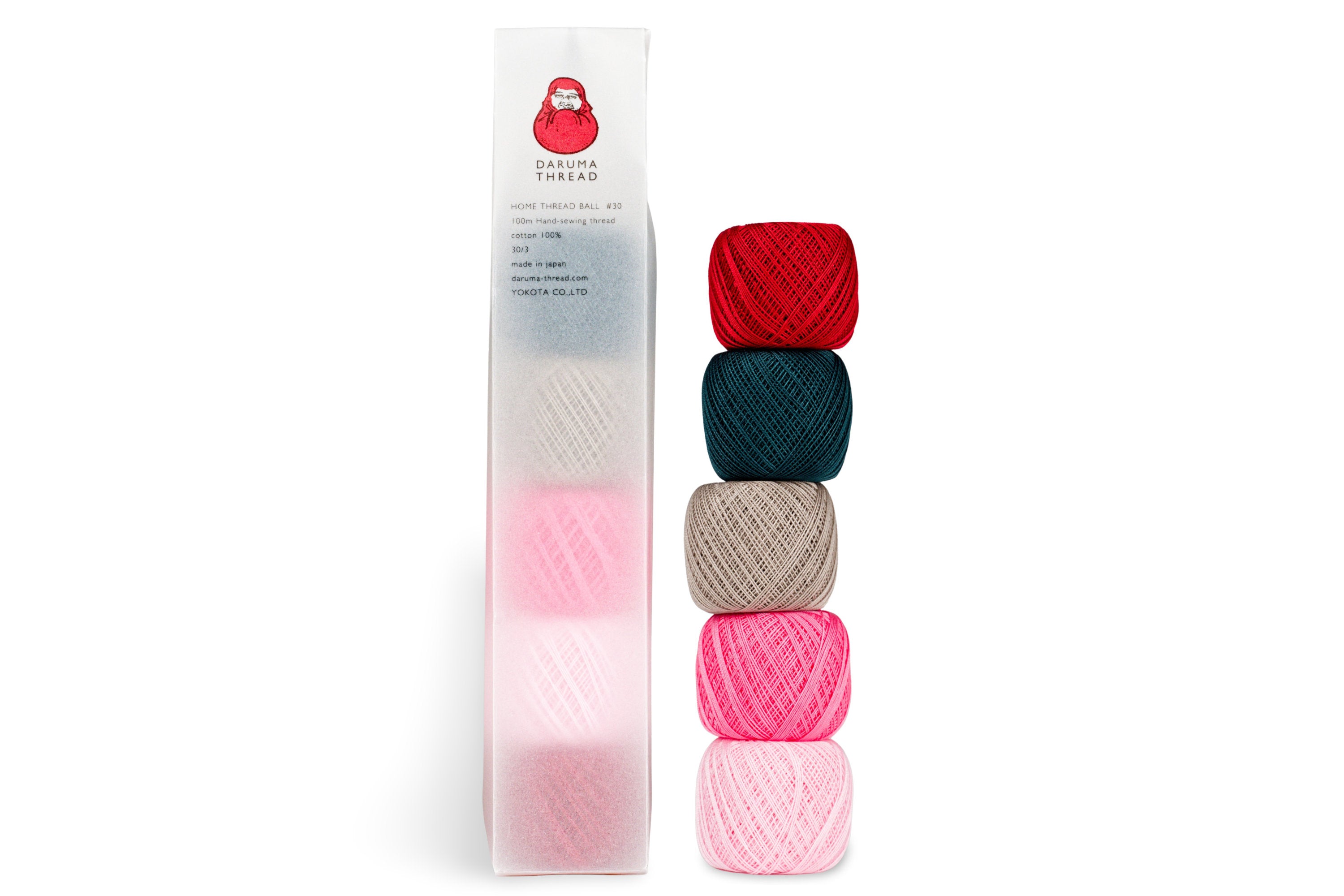 Daruma Hand-Sewing Thread, Set of 5, Hyakujuro