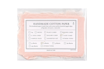 Handmade Cotton Watercolor Paper, Mini Cards, Set of 3