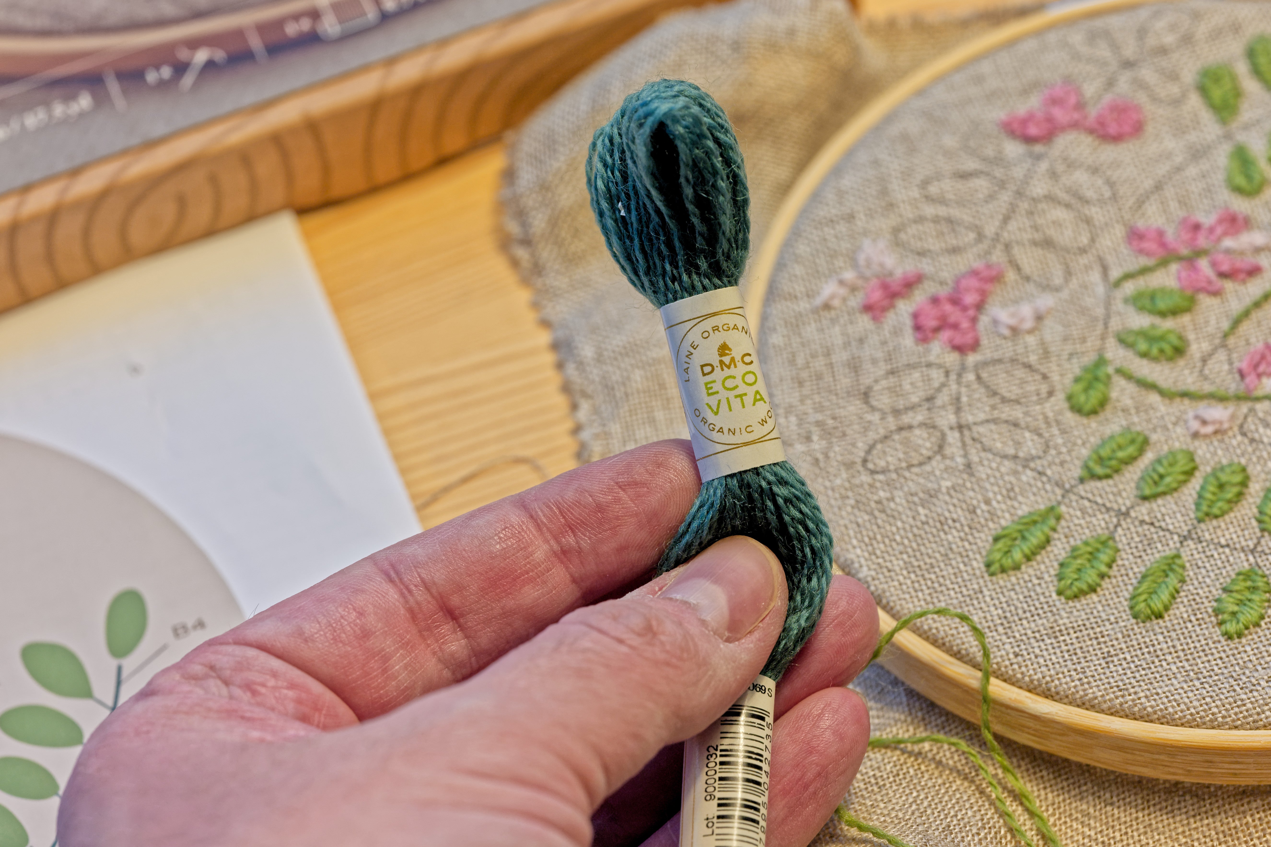 Eco Vita Wool Embroidery Kit, "Indigo"